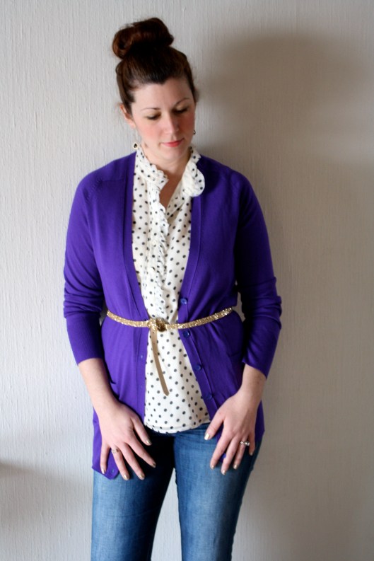 Purple Cardigan 1